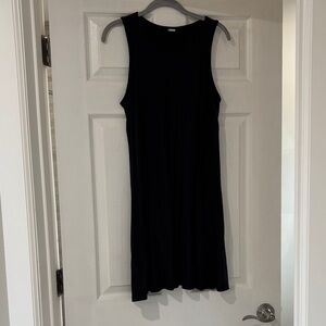 Old Navy Black Sleeveless Midi Shift Dress